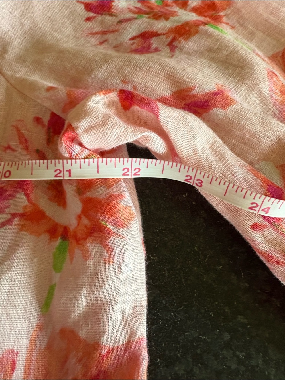 Beautiful Charter Club Pink & Red Linen Floral Poppies Button-Up Shirt - Picture 7 of 11